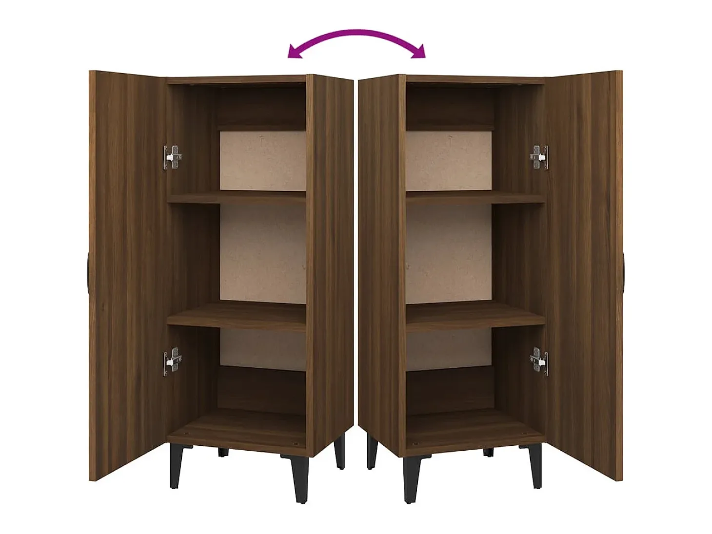 Aparador Roble Marrón 34,5x34x90 cm Madera de ingeniería