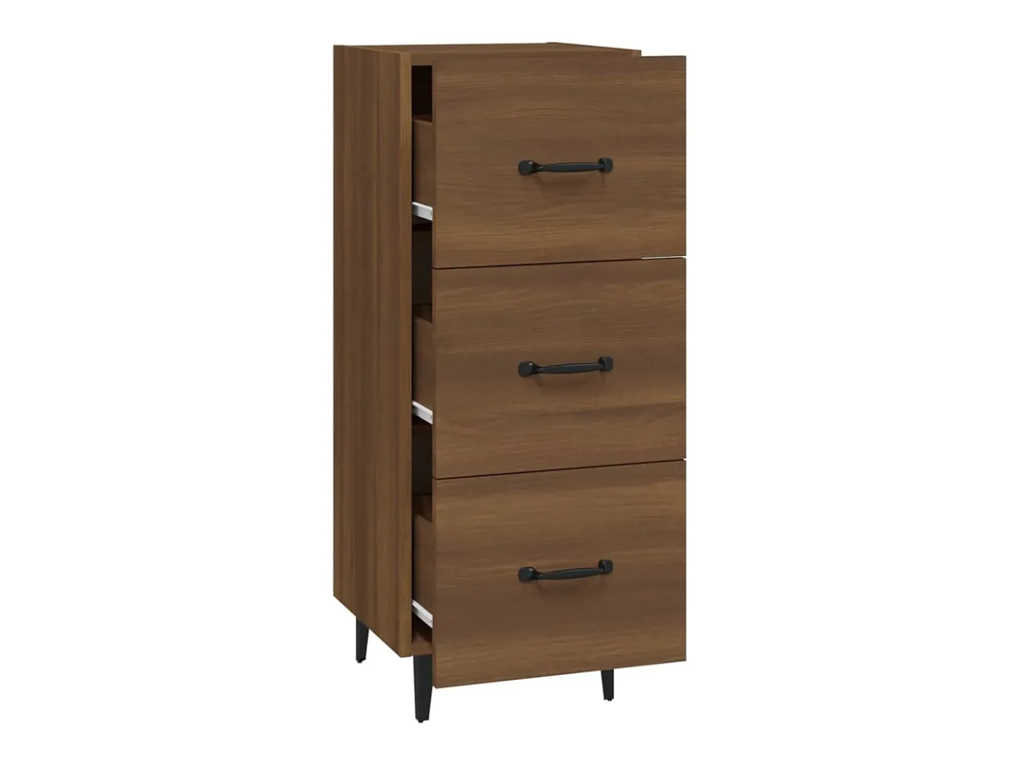 Aparador Roble marrón 34,5x34x90 cm Madera de ingeniería