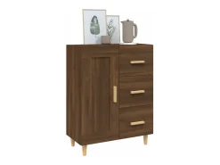Aparador Roble marrón 69,5x34x90 cm Madera de ingeniería