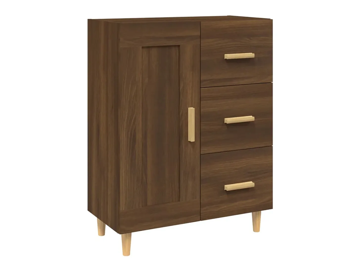 Aparador Roble marrón 69,5x34x90 cm Madera de ingeniería