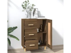 Aparador Roble marrón 69,5x34x90 cm Madera de ingeniería