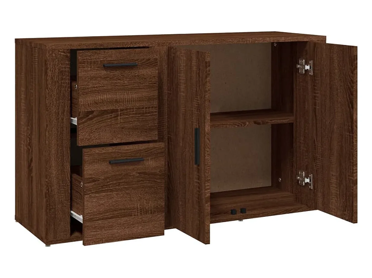 Aparador Roble Marrón 100x33x59,5 cm Madera de ingeniería