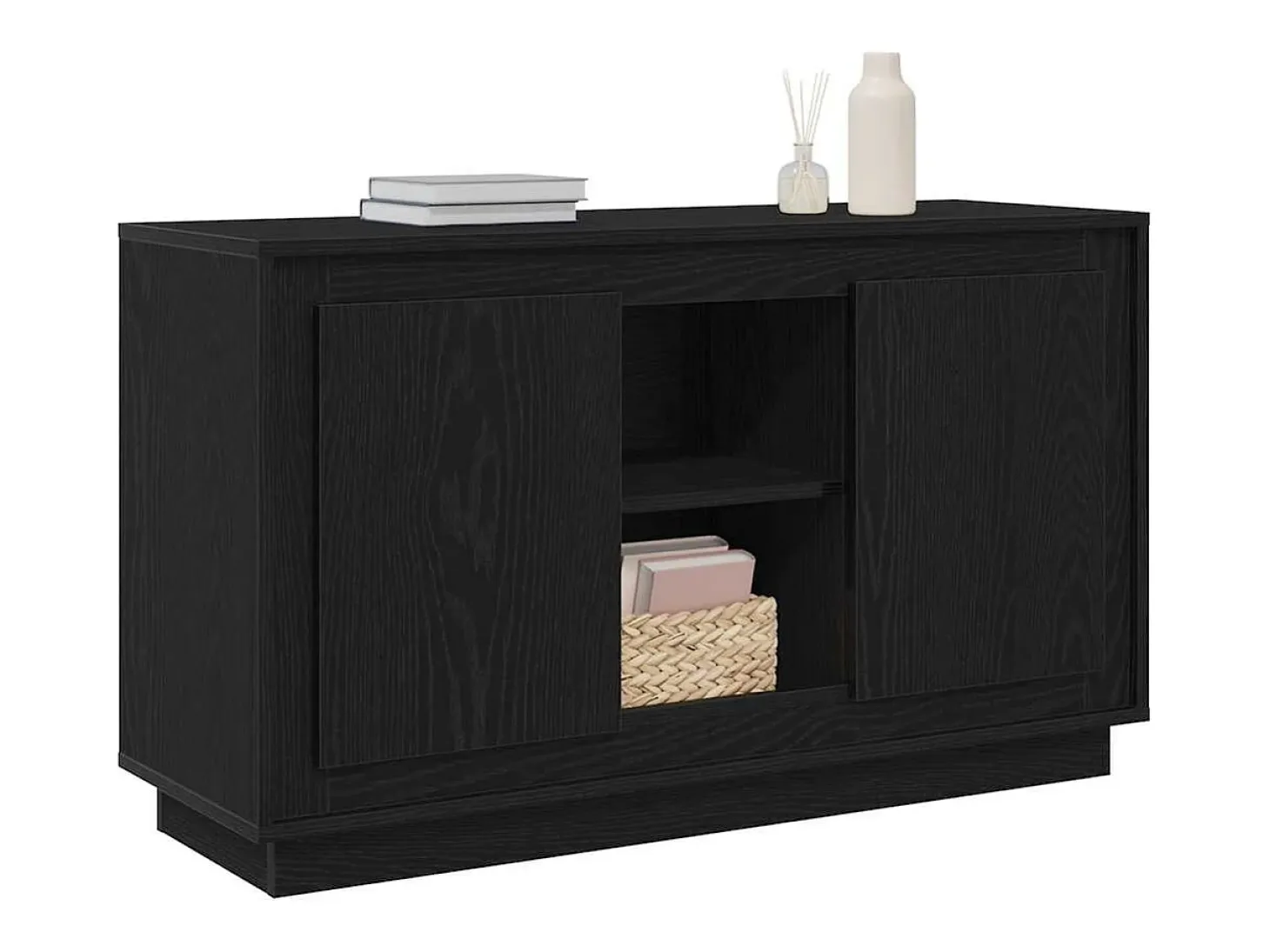Aparador Roble negro 102 x 35 x 60 cm Madera contrachapada