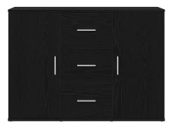 Aparador roble negro 91x29,5x65 cm madera de ingeniería