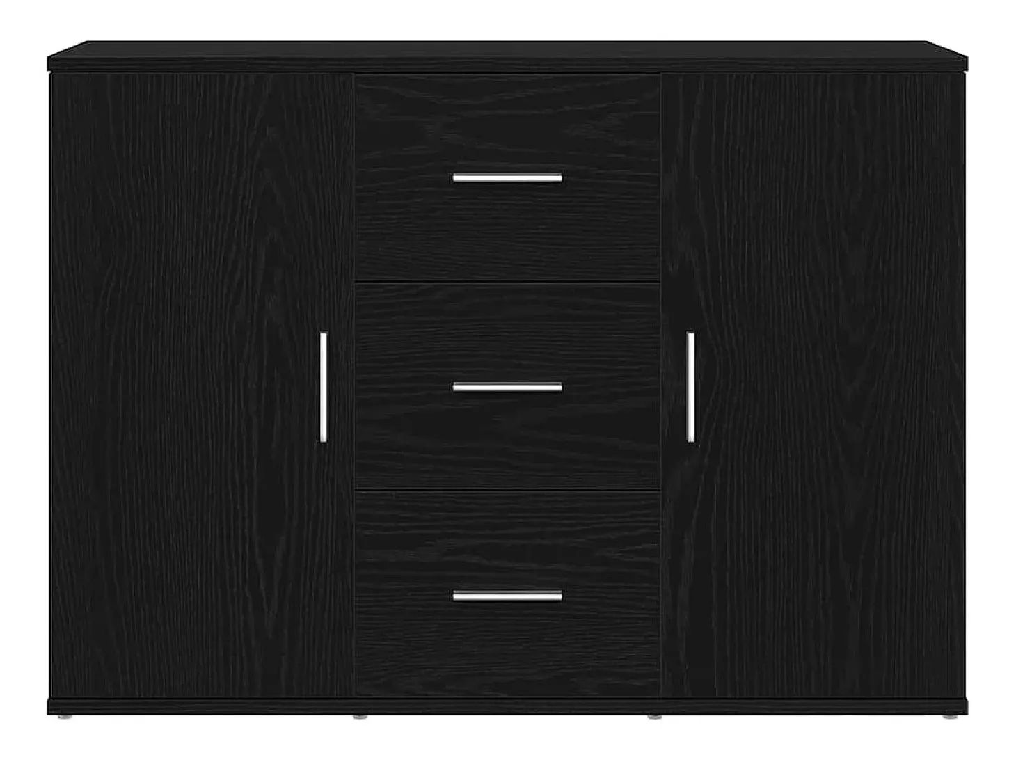 Aparador roble negro 91x29,5x65 cm madera de ingeniería
