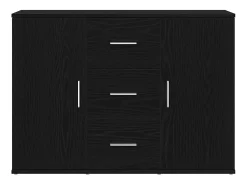 Aparador roble negro 91x29,5x65 cm madera de ingeniería