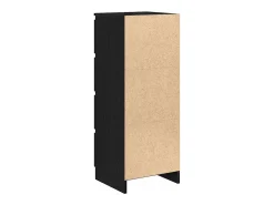 Aparador roble negro 37,5x35x76 cm madera ingeniería