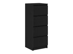 Aparador roble negro 37,5x35x76 cm madera ingeniería