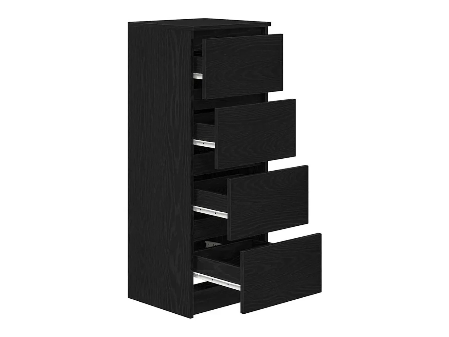 Aparador roble negro 37,5x35x76 cm madera ingeniería