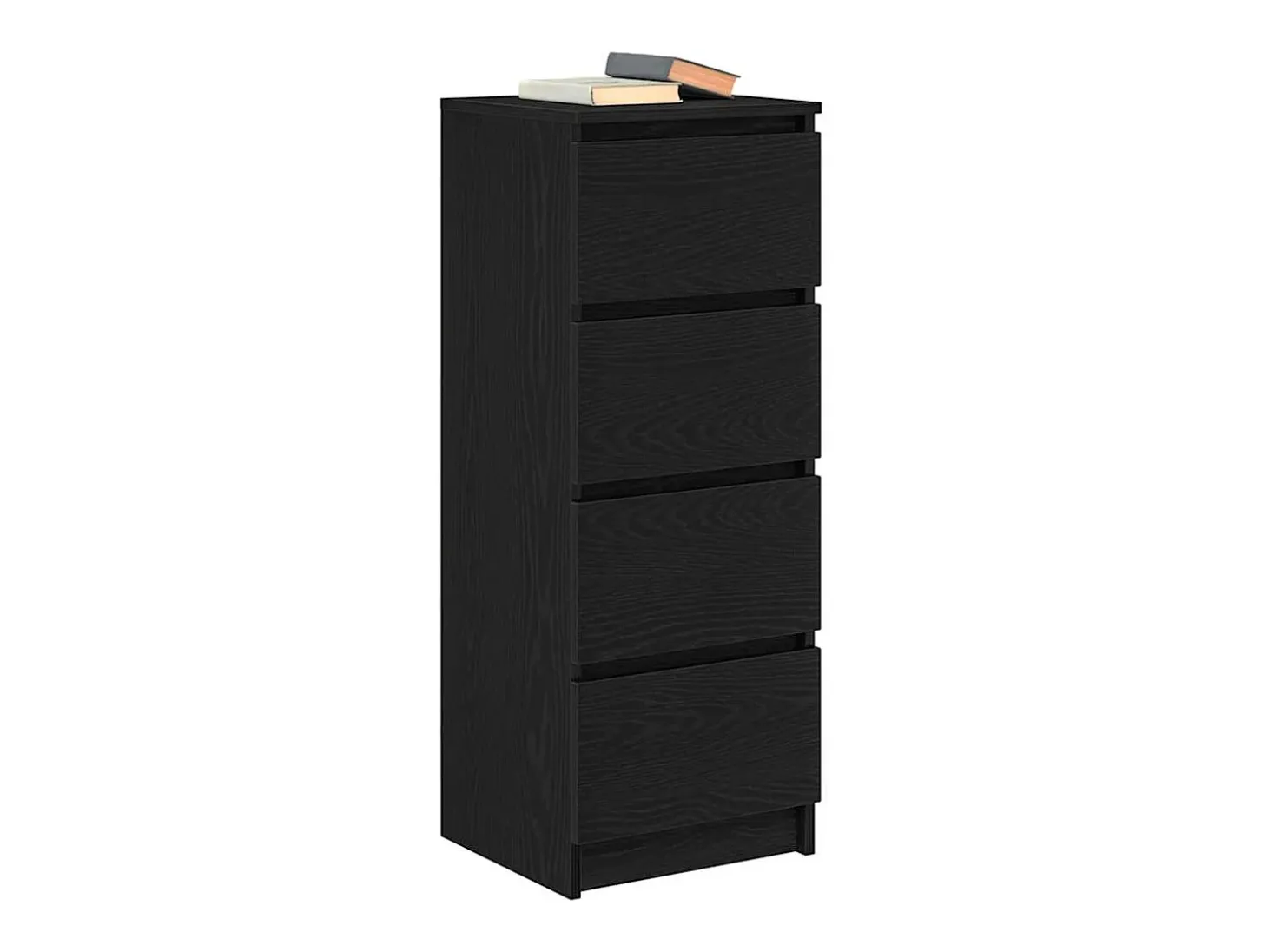 Aparador roble negro 37,5x35x76 cm madera ingeniería
