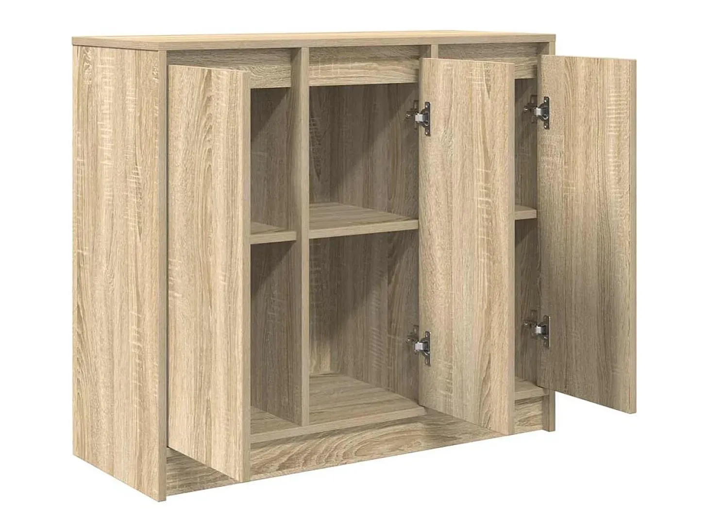 Aparador roble Sonoma 85x34x76 cm madera de ingeniería