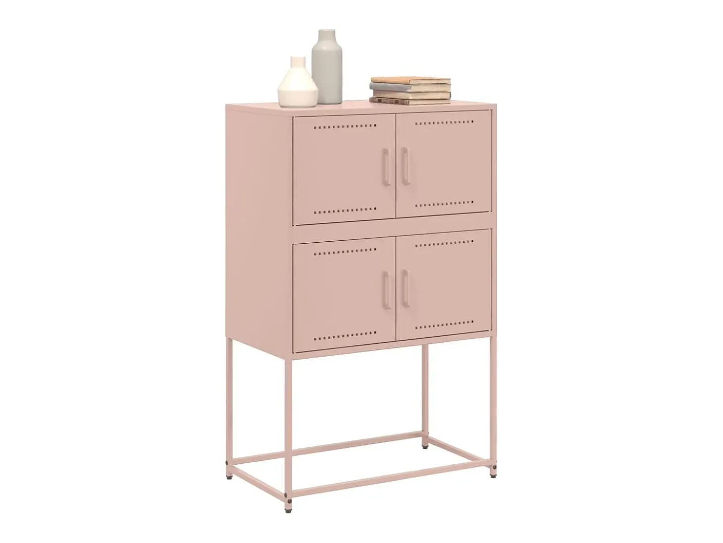 Aparador rosa 68,5x38,5x107 cm acero
