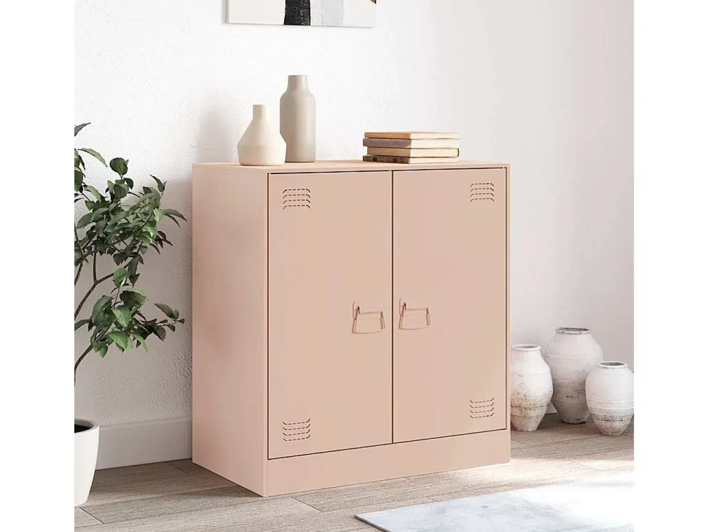 Aparador rosa 67x39x73 cm acero