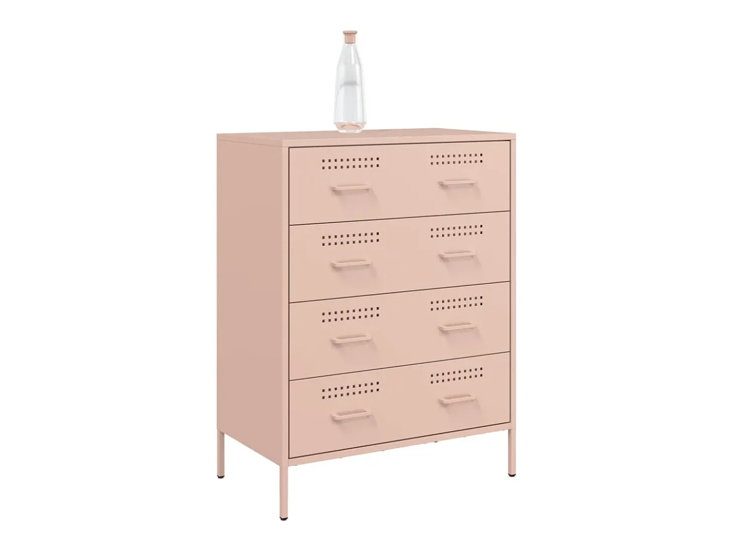 Aparador rosa 68x39x89 cm acero