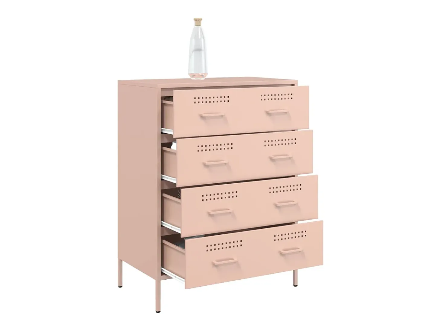 Aparador rosa 68x39x89 cm acero