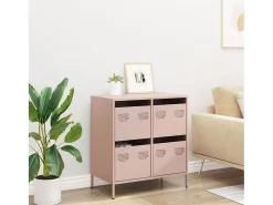 Aparador rosa 68x39x73,5 cm acero laminado en frío