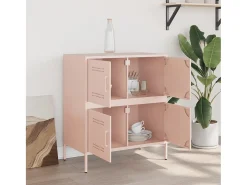 Aparador rosa 68x39x79 cm acero