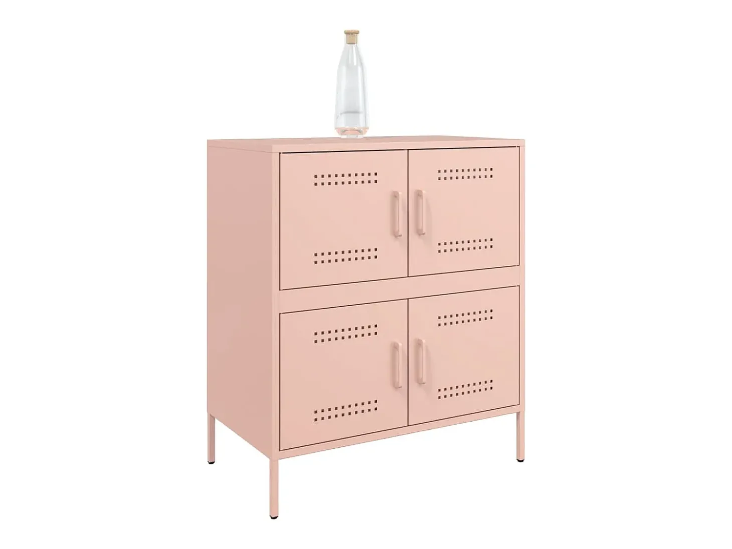 Aparador rosa 68x39x79 cm acero