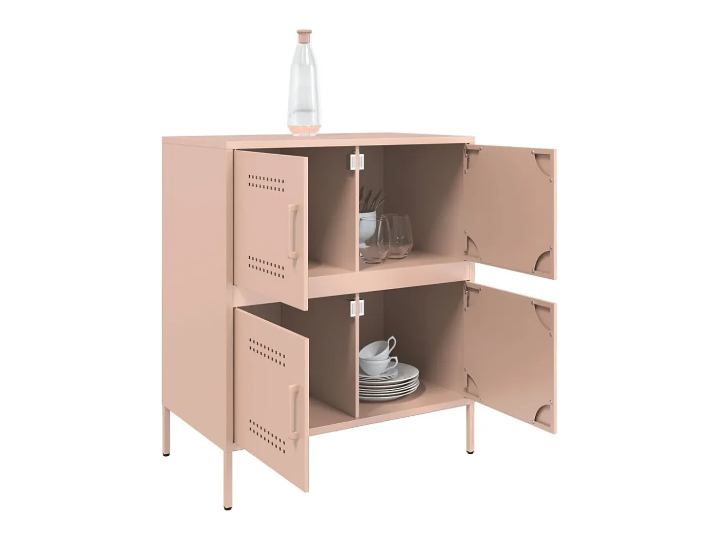 Aparador rosa 68x39x79 cm acero