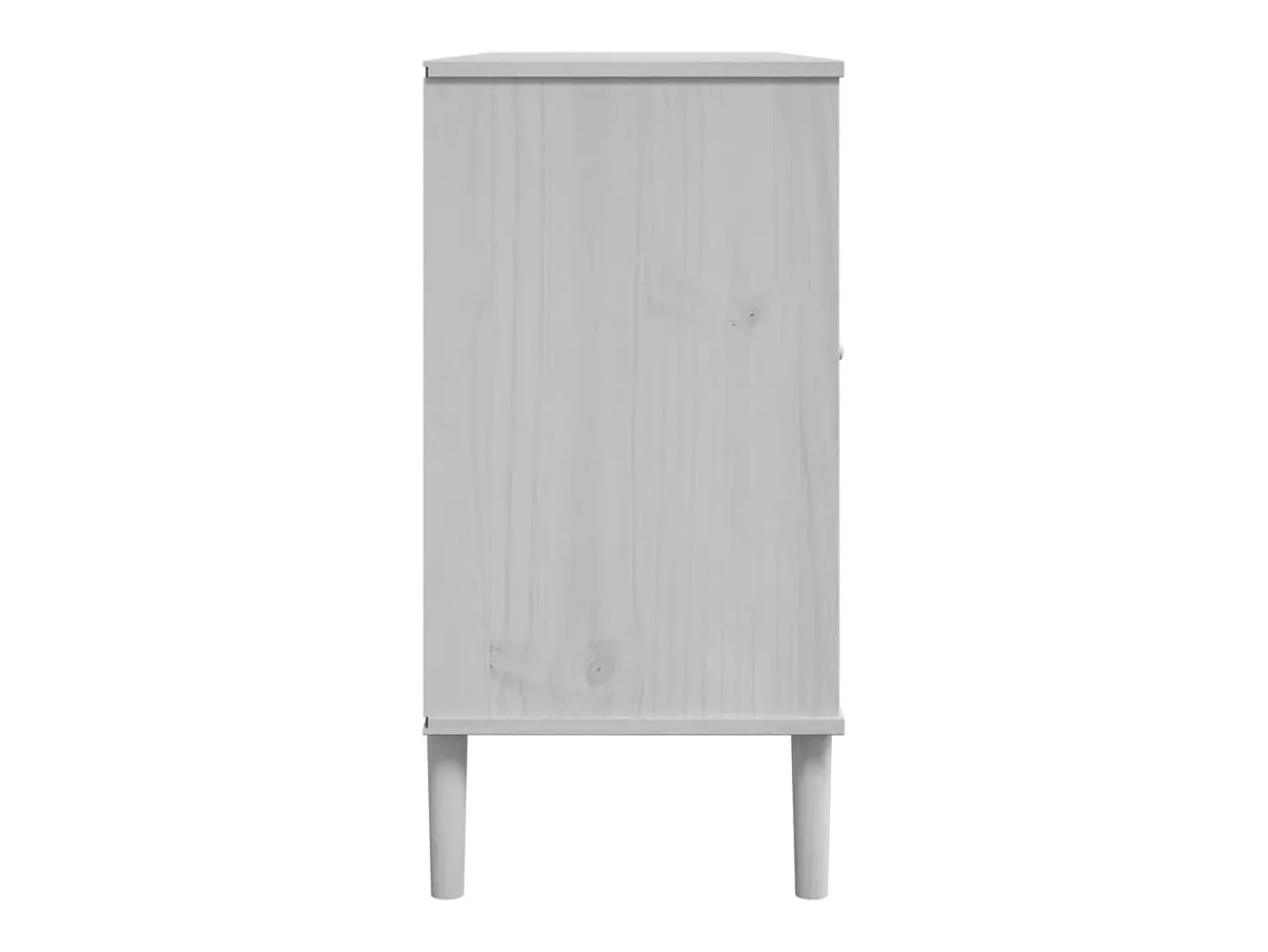 Aparador SENJA aspecto de ratán madera pino blanco 112x40x80 cm
