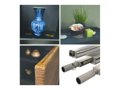 Aparador Skadu V3, Armario de Cocina Moderno con 2 Puertas Grandes antracita mate / gris arena de alto brillo (92,5 x 83.5 x 35)