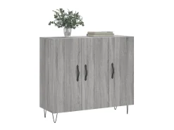 Aparador Sonoma gris 90x34x80 cm madera de ingeniería