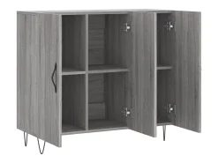 Aparador Sonoma gris 90x34x80 cm madera de ingeniería