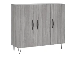 Aparador Sonoma gris 90x34x80 cm madera de ingeniería