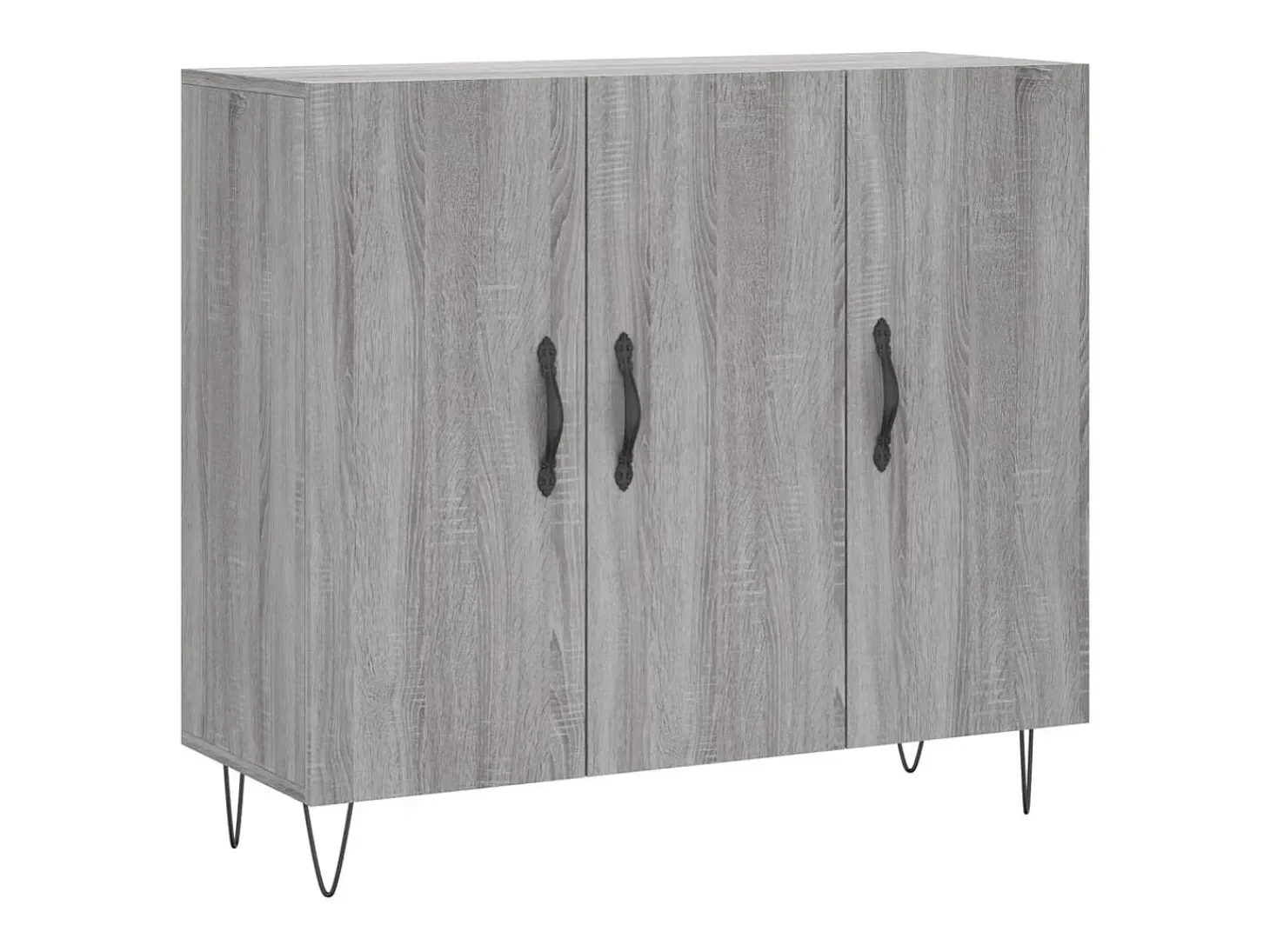 Aparador Sonoma gris 90x34x80 cm madera de ingeniería