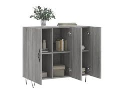 Aparador Sonoma gris 90x34x80 cm madera de ingeniería
