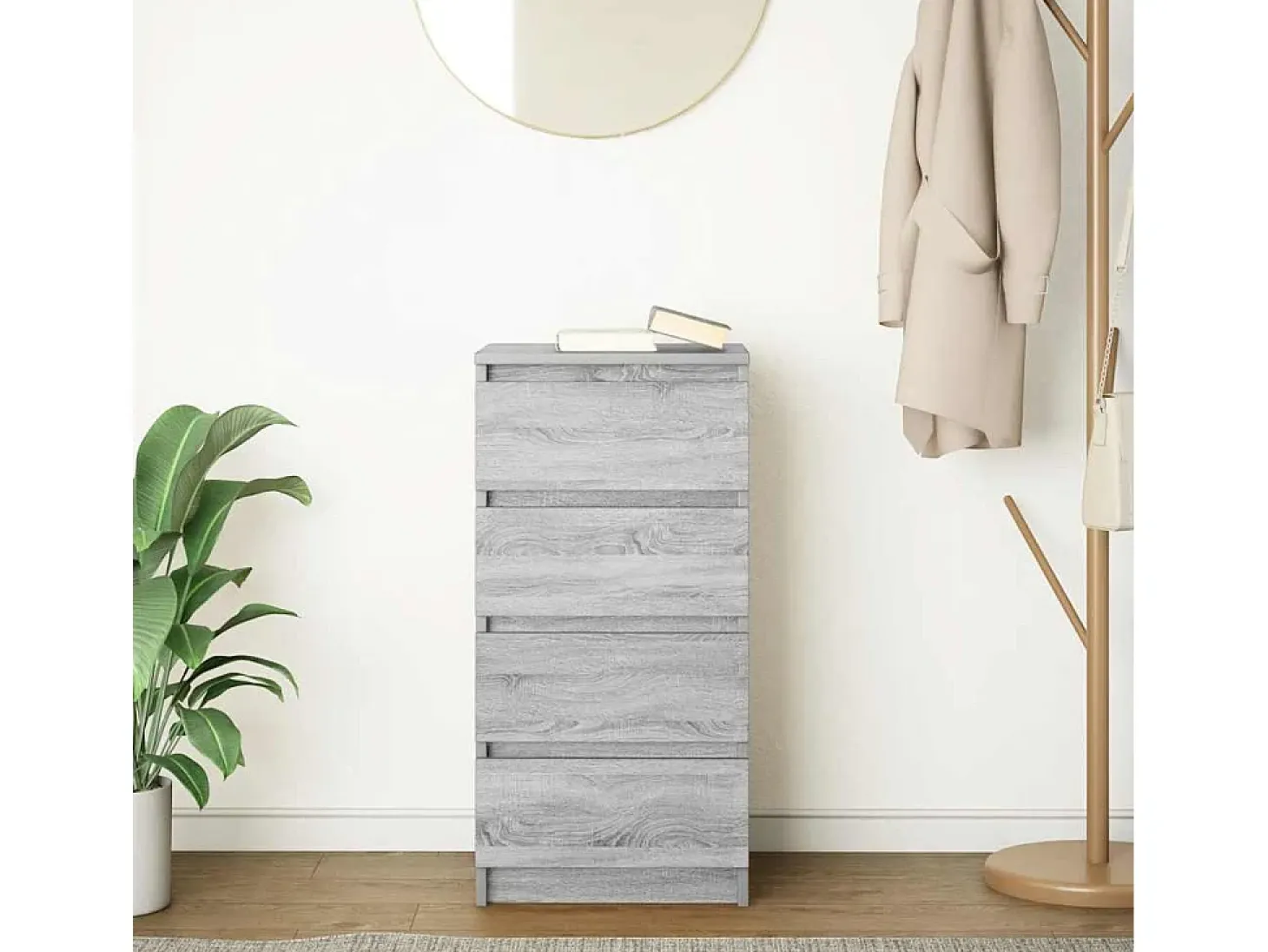 Aparador Sonoma gris 37,5x35x76 cm madera de ingeniería
