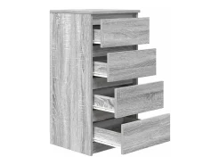 Aparador Sonoma gris 37,5x35x76 cm madera de ingeniería