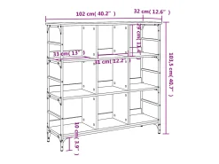 Aparador Sonoma gris 102x32x103,5 cm madera de ingeniería