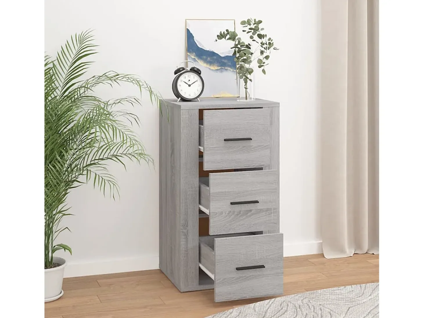 Aparador Sonoma gris 40x33x70 cm Madera de ingeniería