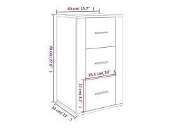 Aparador Sonoma gris 40x33x70 cm Madera de ingeniería