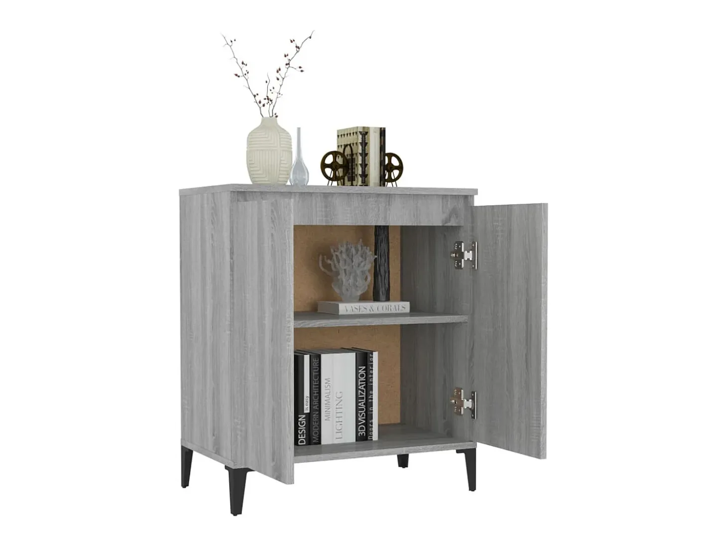 Aparador Sonoma gris 60x35x70 cm Madera de ingeniería