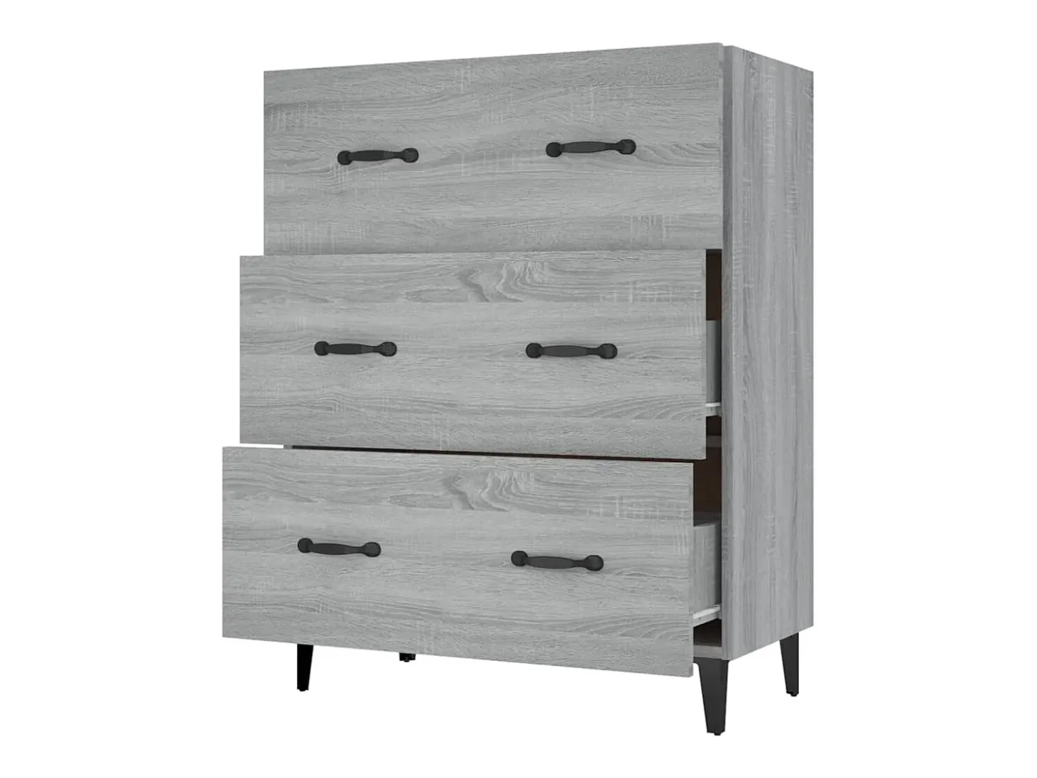 Aparador Sonoma gris 69,5x34x90 cm madera de ingeniería