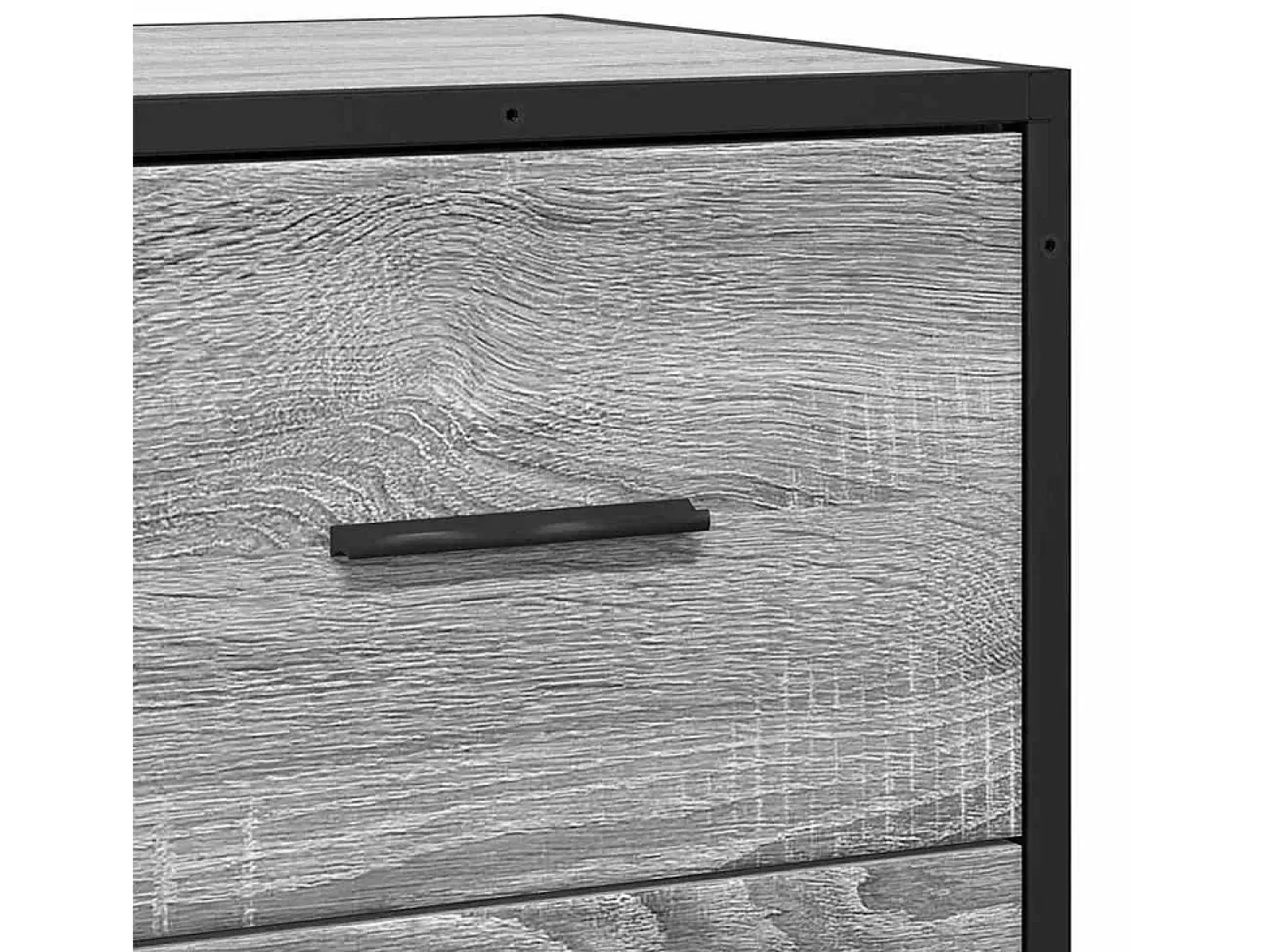 Aparador Sonoma gris 68x35x76 cm madera contrachapada y metal