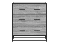 Aparador Sonoma gris 68x35x76 cm madera contrachapada y metal