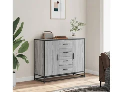Aparador Sonoma gris 92x35x76 cm madera de ingeniería