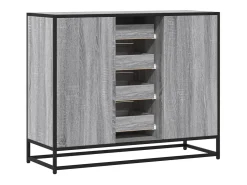 Aparador Sonoma gris 92x35x76 cm madera de ingeniería