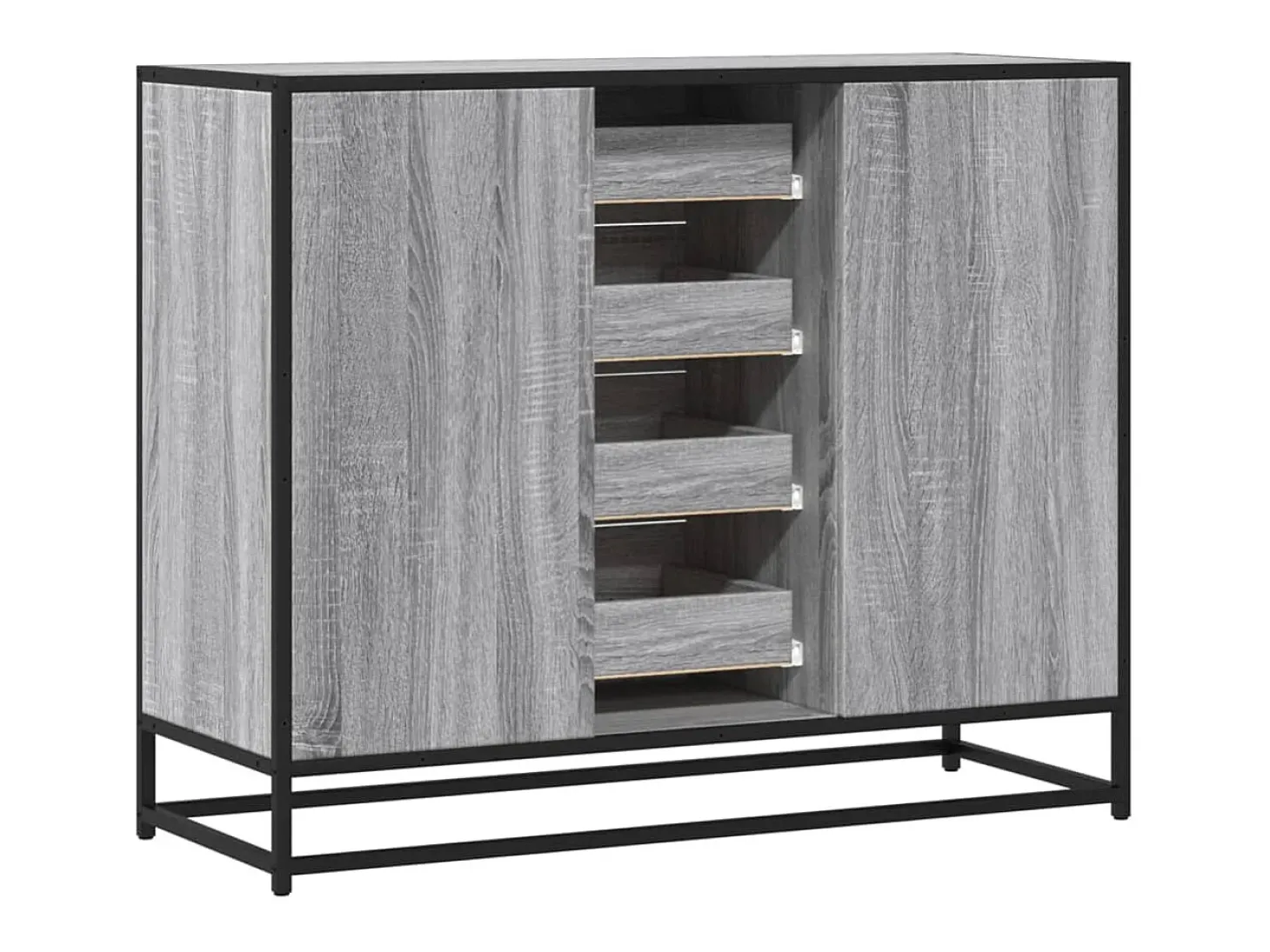 Aparador Sonoma gris 92x35x76 cm madera de ingeniería