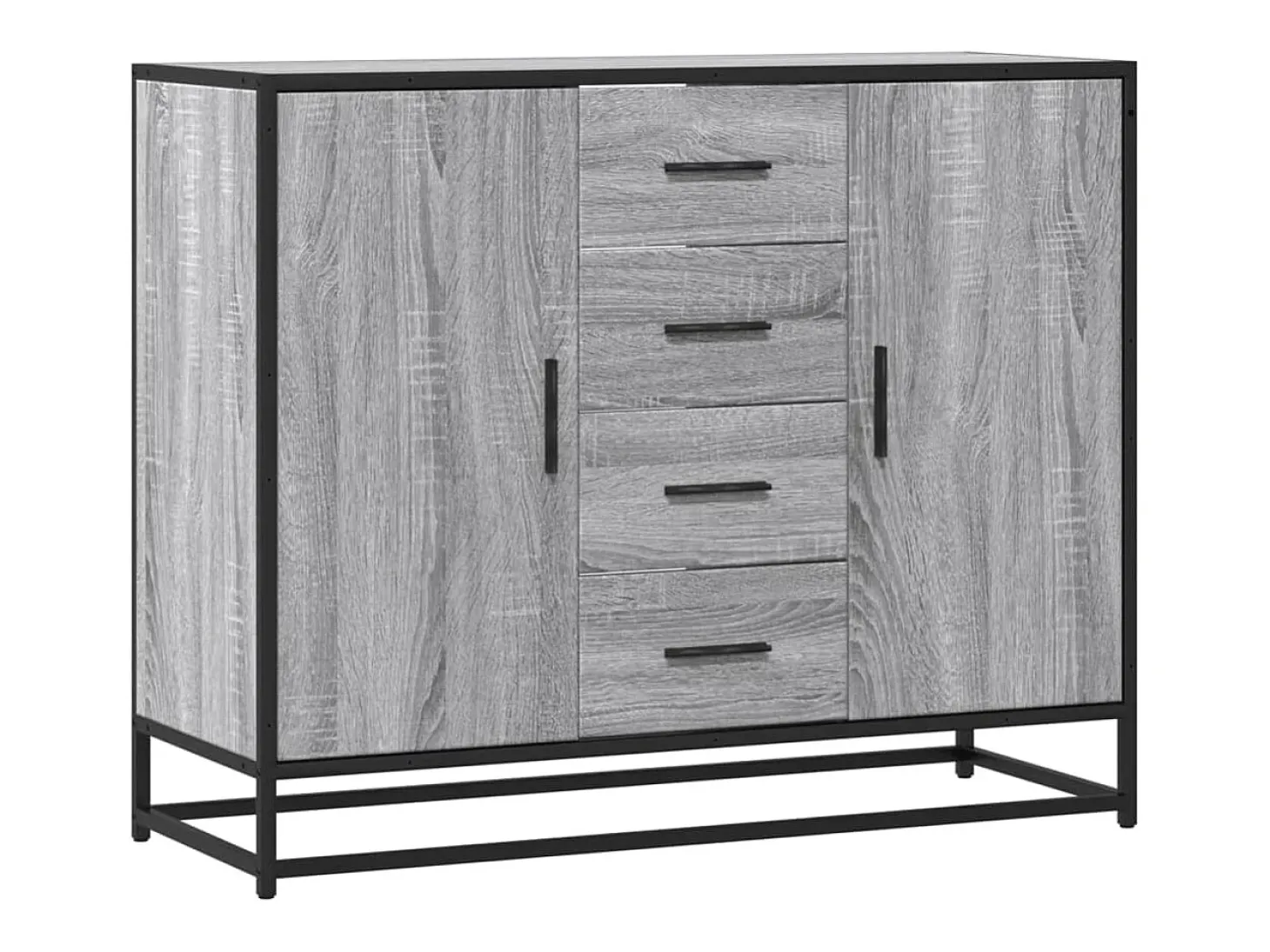 Aparador Sonoma gris 92x35x76 cm madera de ingeniería