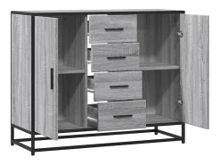 Aparador Sonoma gris 92x35x76 cm madera de ingeniería