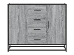 Aparador Sonoma gris 92x35x76 cm madera de ingeniería