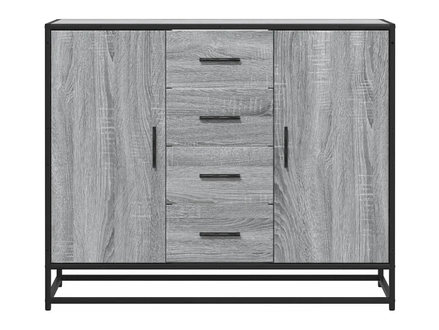 Aparador Sonoma gris 92x35x76 cm madera de ingeniería