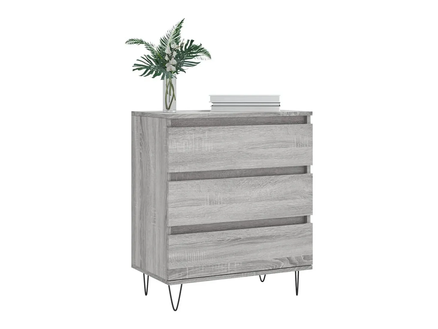 Aparador Sonoma gris 60x35x70 cm Madera de ingeniería