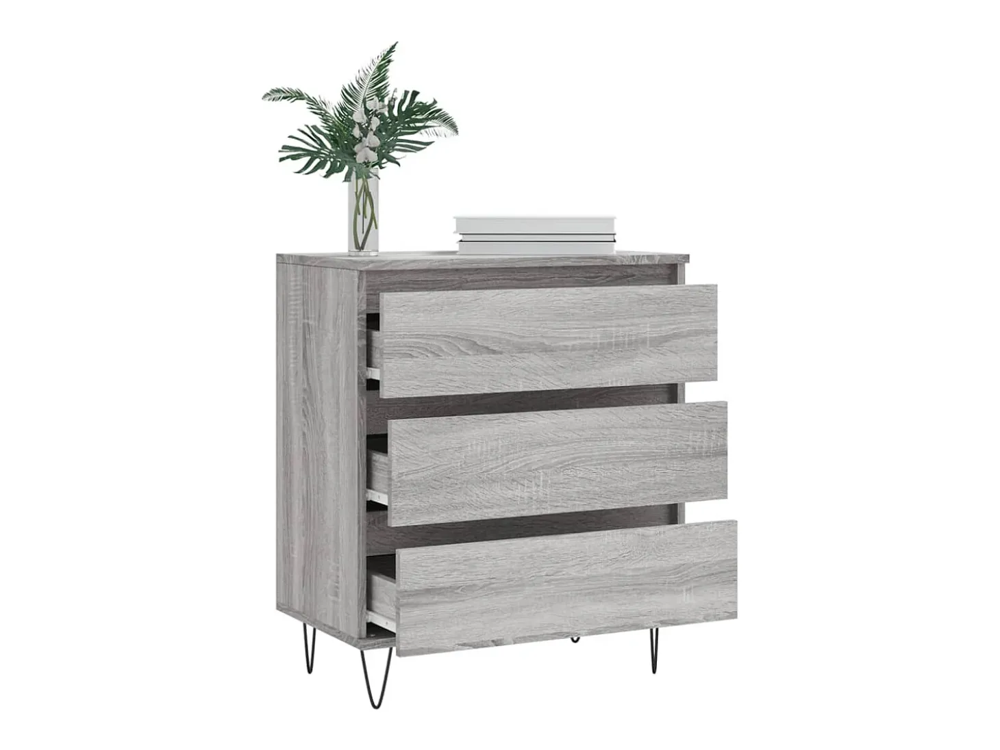 Aparador Sonoma gris 60x35x70 cm Madera de ingeniería