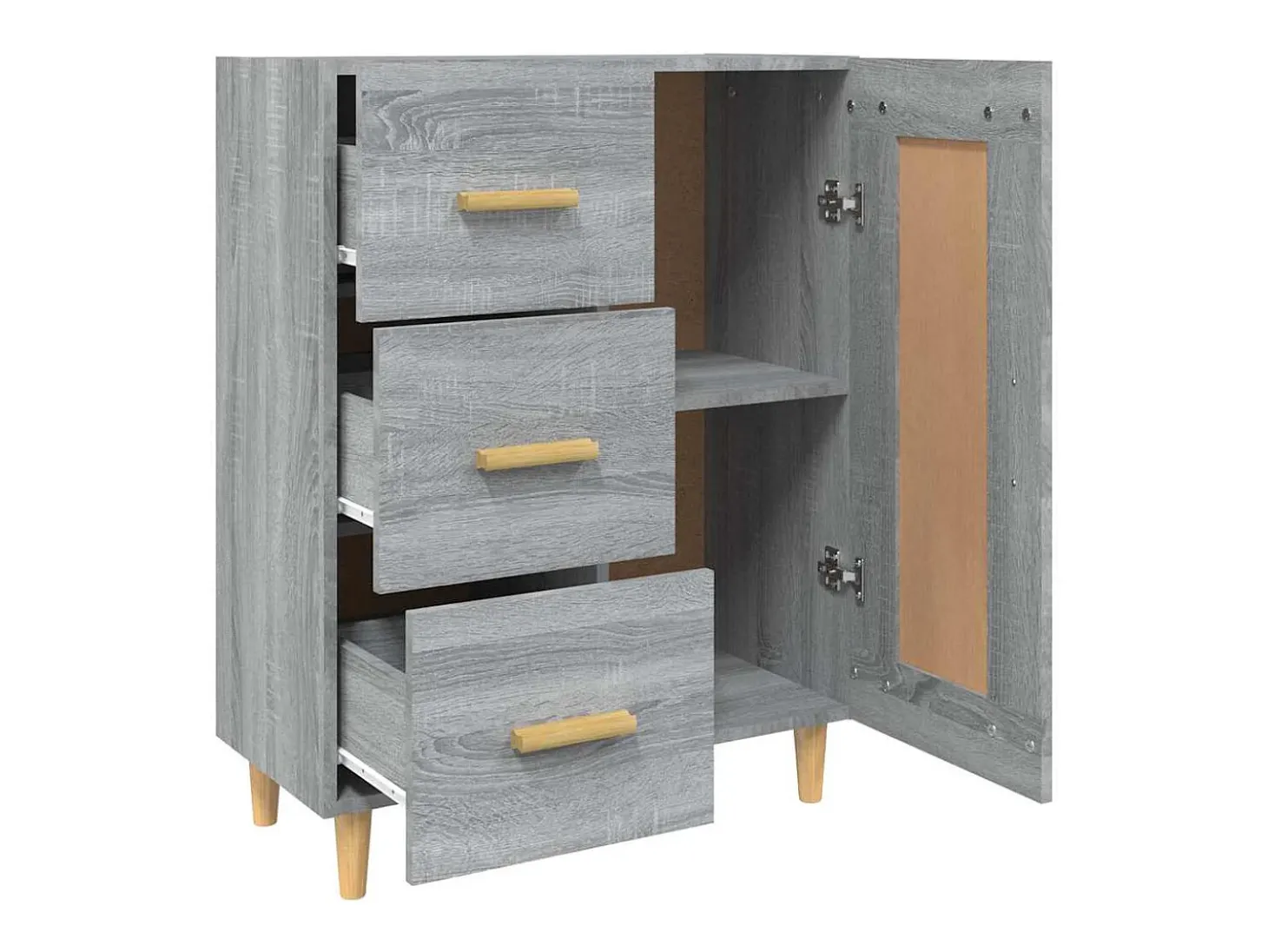 Aparador Sonoma gris 69,5x34x90 cm Madera de ingeniería
