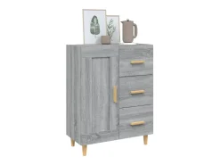 Aparador Sonoma gris 69,5x34x90 cm Madera de ingeniería